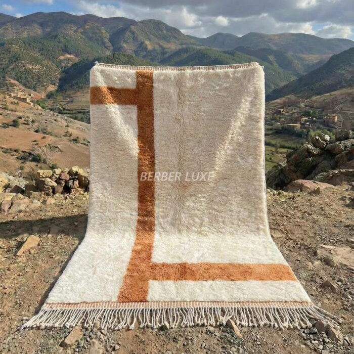 AugusteorLoos_NaturalWoo700x70078787 Brown Area Rugs 8x10, Handmade Wool Moroccan Rug, Earth Tone Living Room Decor - Image 1