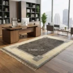 Wool Living Room Rug, Handmade Wool Area Rug, Moroccan Wool Carpet, - Image 4