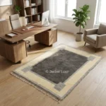Wool Living Room Rug, Handmade Wool Area Rug, Moroccan Wool Carpet, - Image 3