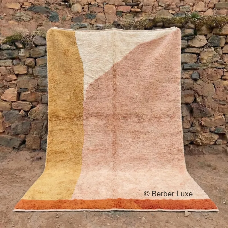 watermark_5 (9)_800x800 Moroccan Rug Handmade Berber Area Rug Neutral Abstract Color Block Rug Soft Wool - Image 1